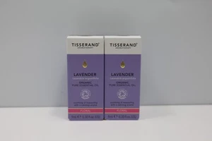 2 x Tisserand Organic Pure Essential Oil Lavender - 9ml - Picture 1 of 4