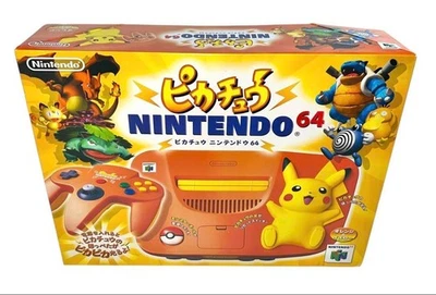 Nintendo 64 Pikachu Edition Konsole N64 Limited Orange Blau Japan 100V Neu - Bild 1 von 4