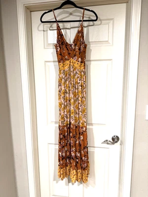 NWT Angie Floral Hippie Boho Dress Size S Spaghetti Strap - Image 1 of 4