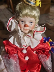 Vintage Ashton Drake Porcelain Doll, Tommy The Clown, Mcclelland Circus Reco... - Foto 1 di 11