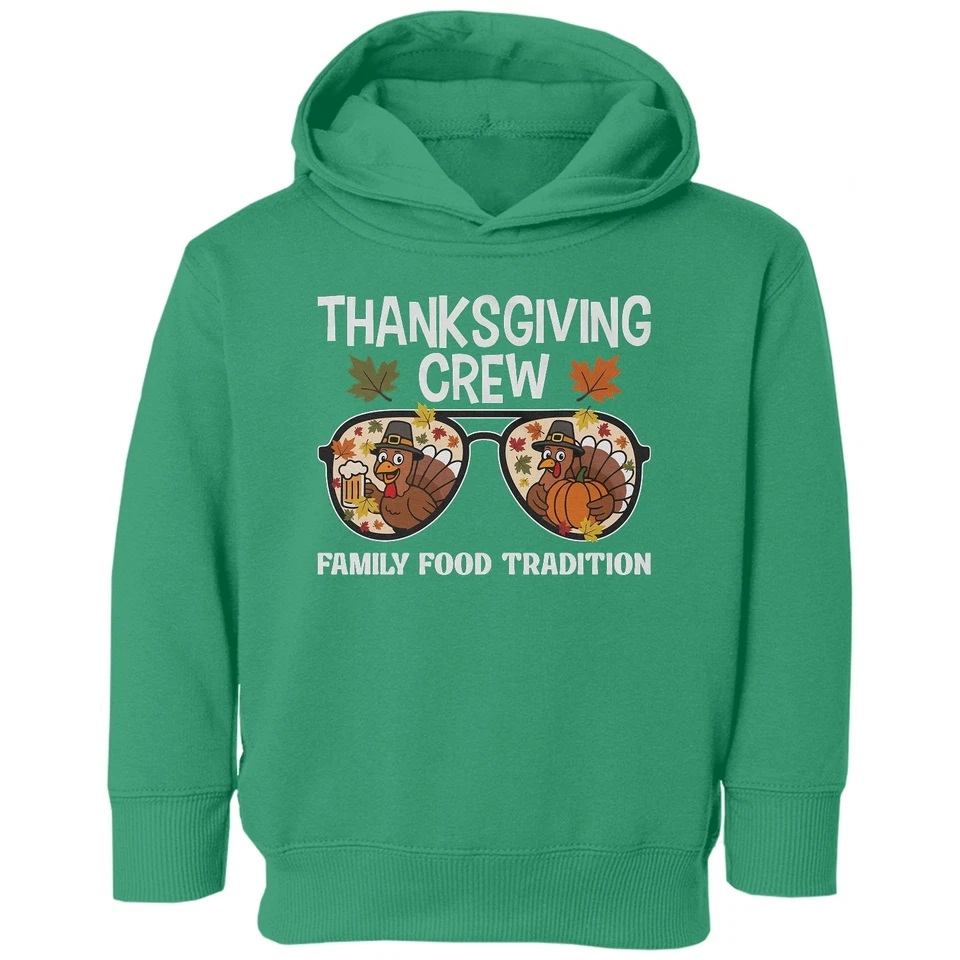 Thanksgiving Crew 2025 Turquía - Sudadera con Capucha Tradición Comida Familiar Niño Pequeño Foto 1 de 1