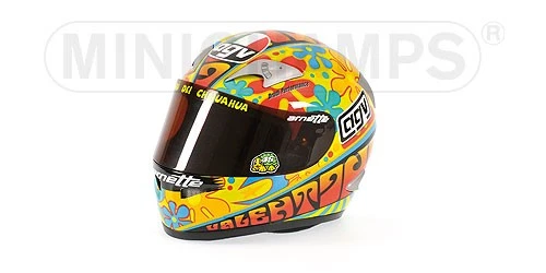 1:2 Minichamps Casco Agv Rossi Valencia 2003 327030086  Modellino - Immagine 1 di 2