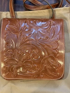 Patricia Nash Granada Tooled Florence Brown Crossbody Purse NEW *Scratch* - Bild 1 von 6