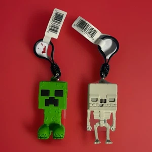 Minecraft Film Figur Tasche Clip Schlüsselanhänger Creeper + RAR Skelett Figur Posten - Bild 1 von 5