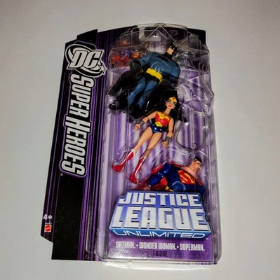 Фигурка Justice League DC Super Heroes BATMAN SUPERMAN WONDER WOMAN JLU упаковка 3 шт. - Изображение 1 из 4