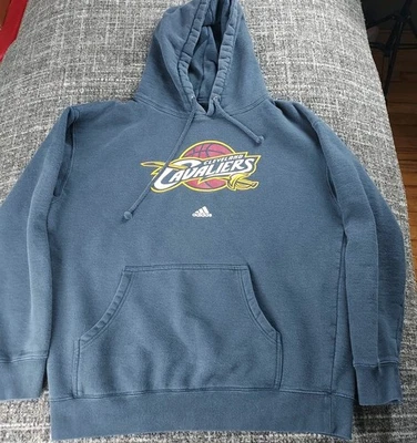 Adidas Mens Blue Cleveland Cavaliers Cavs Hoodie Pullover Sweatshirt Size Medium - Image 1 of 4