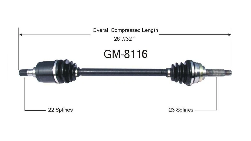 Передний приводной вал оси подходит для механической коробки передач Chevrolet Sprint 1985-88 годов выпуска - Изображение 1 из 4