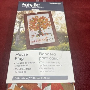 Brand New Style 28" x 44" FALL House Flag BLESSED GRATEFUL-THANKFUL 5284372 - Picture 1 of 9