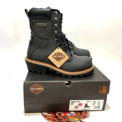 NUEVAS botas de motocicleta Harley-Davidson para hombre talla 7,5 Tyson Flash 7,5 pulgadas D96295-7,5 Foto 1 de 4