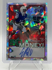 2025 Leaf Metal Ellis Robinson IV So Money Red Crystal Auto 6/7 Georgia Bulldogs - Picture 1 of 2