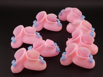 Lote de botines rosas vintage para cupcakes de bebé Foto 1 de 4