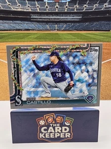 2025 Topps Holiday - Luis Castillo #H152 - Silver Glitter - Seattle Mariners - Picture 1 of 3