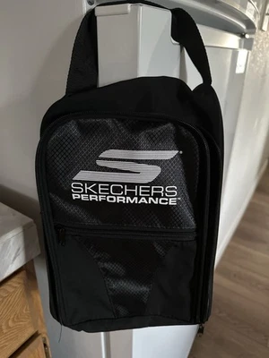 Skechers Performance Tote Bag Black Gym Travel Shoe Pouch Zip Compartments - Image 1 of 4