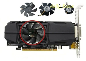 Pour ventilateur de refroidissement original Gigabyte GeForce GTX1050/1050Ti FS1250-S2053A 0,19a 12 V - Photo 1/3