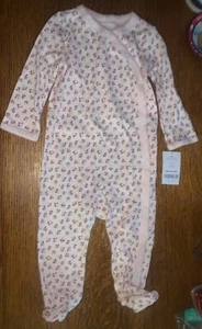 NWT CARTER'S Baby Girls Sleep & Play Footed Pajamas Sz 6 Month PJ Sleeper Infant - Picture 1 of 7