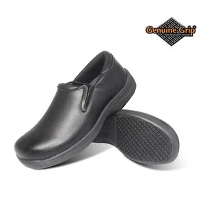 Women's Genuine Grip Footwear Slip-Resistant Slip-On Work Shoes 470 (Black,9W) - Picture 1 of 1