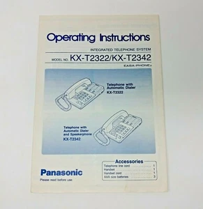 Instrucciones de funcionamiento Teléfono Panasonic KX-T2322 y KX-T2342 Manual Folleto - Imagen 1 de 4
