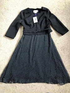 Seraphine Black Silk and Ponte Maternity/Nursing Dress - Picture 1 of 8