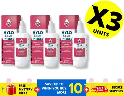 HYLO DUAL INTENSE Lubricant Eye Drops with Ectoin Ursapharm ( X 3 ) - Image 1 of 4