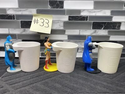 1988 De Colección Burger King DC Comics Figura de Acción Batman Mujer Maravilla Juego de Portavasos Foto 1 de 4