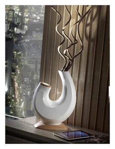 Table Lamp Vase In Porcelain Modern Italian Design - Picture 1 of 4
