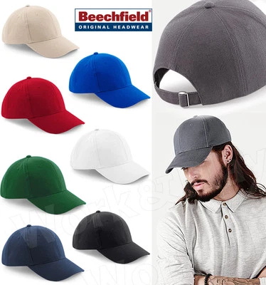 cappello con visiera preformata baseball Beechfield cappellino berretto moda - Immagine 1 di 4