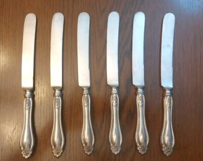 Cuchillos/hojas de uva Cambridge vintage 6 piezas 16 Dwt Foto 1 de 4