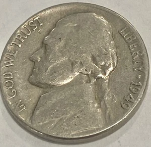 1949-P Jefferson Nickel (Circulated)  - Picture 1 of 7