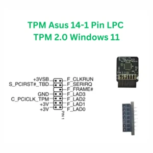 TPM 2.0 ASUS 14-1 pin LPC | Trusted Platform Modul | Windows 11 | NEU - Bild 1 von 6