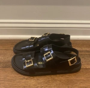 Birkenstock Cannes nero oro uomo 7 donna 9 uk 40 - Foto 1 di 6