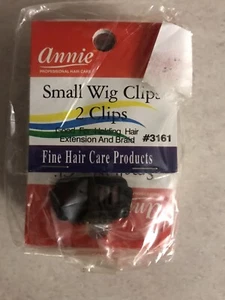 Annie Small Wig Clip Set #3161 Black 2-Pack (2 Pcs /Pack) Wigs,Hair extensions. - Picture 1 of 3