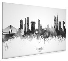 Mumbai Skyline India, Poster, Canvas or Framed Print, watercolour painting 11494
