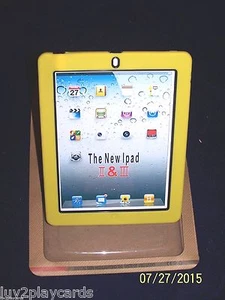 Stand Defender Gummi Schwerlast Hybrid Hartschale für iPad II & III GELB - Bild 1 von 3