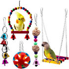 (5 Pack) Bird Swing Toys With Bells Pet Parrot Cage Hammock Hanging Toy_wk