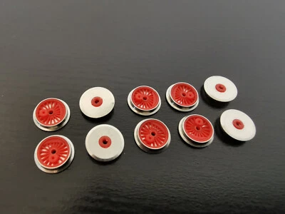 Märklin / Trix  008  Speichenrad rot   9mm   10 Stück   Spur H0 / N / Z - Bild 1 von 2