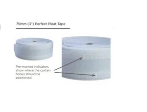 3"(75mm) Perfect Pleat Tape Clear Wave Effect Curtain Header Heading Tape - Picture 1 of 1