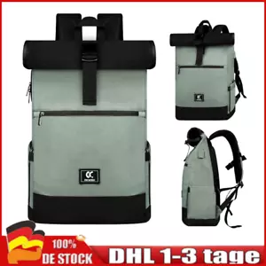 Rolltop Rucksack Damen Herren Wasserfester Rucksack mit USB Schulrucksack DHL - Bild 1 von 11