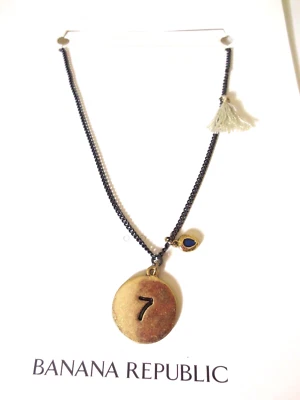 Colar Pedante Banana Republic Feminino Disco Borla Bronze 7 Novo com etiquetas 49 - Imagem 1 de 4