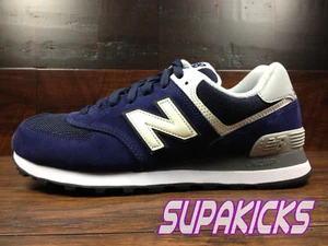 "New Balance ML574VAB ""Paquete Universitario"" (Azul Marino/Blanco Marino) Gamuza 574 Hombres 8 - Imagen 1 de 5