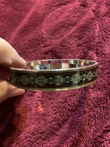Vera Bradley Canterberry Magenta Emaille Gold Armreif Armband signiert - Bild 1 von 4