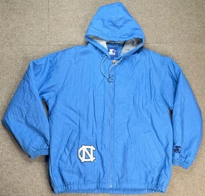 Starter NCAA Vintage North Carolina Tar Heels Embroidered Hooded Jacket Size L - Bild 1 von 11