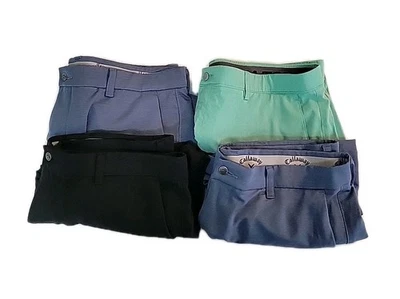 Lote de 4 Pantalones Cortos de Golf Atléticos Multicolor PGA Tour Callaway Para Hombre 38 Elastizados  Foto 1 de 4