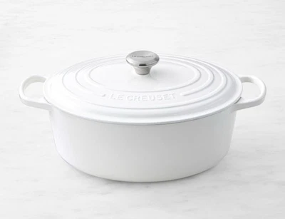 Le Creuset Signature ® 8-Qt. Cream Enameled Cast Iron Oval Dutch Oven. NIB - Image 1 of 2