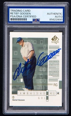 Retief Goosen Signed 2002 SP Authentic Card #68 (PSA) PGA Golf Pro Golfer Auto - Image 1 of 2