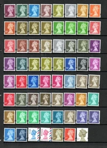 GB MNH MÁQUINA SELECCIÓN ELÍPTICA X 63 SELLOS - Imagen 1 de 1