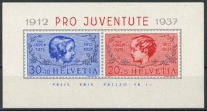 Switzerland 1937 : Pro Juventute - Good Very Fine MNH Sheet - Picture 1 of 1