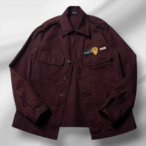 A.P.C. Military Blouson Bordeaux L Cotton Poly France Vintage Jacket - Picture 1 of 11