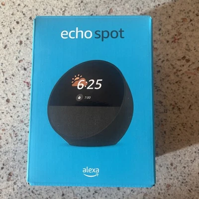 Amazon Echo Spot alarm clock w/ vibrant sound 2024 New Sealed  BLACK - Image 1 of 2