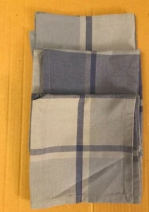  Brand New 3 x Blue Check Square Place Mats - Picture 1 of 1