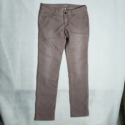 Pantalones de pana ajustados modernos Ann Taylor LOFT para mujer talla 2/26 elásticos rosa tiro bajo Foto 1 de 4